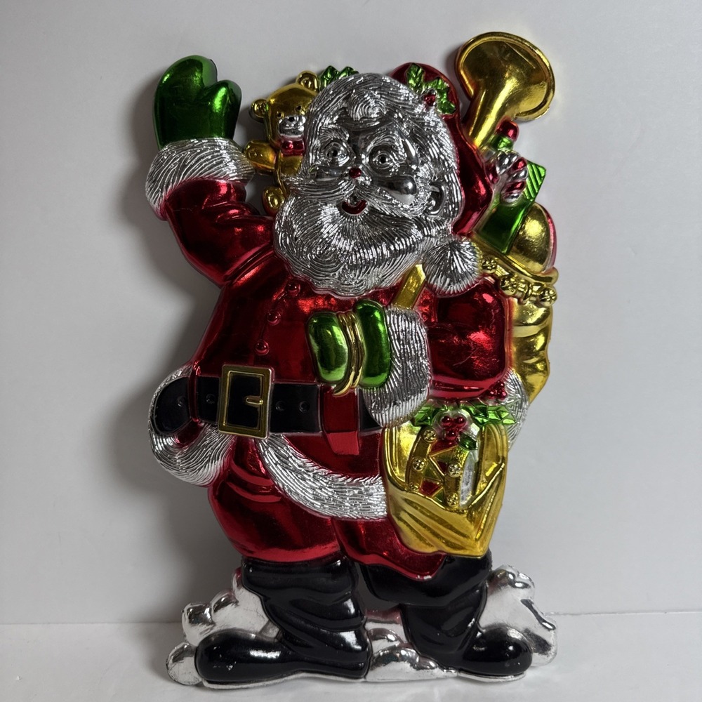 Vintage‎ Christmas 3D Santa 12" Decoration Plastic Holiday Decor